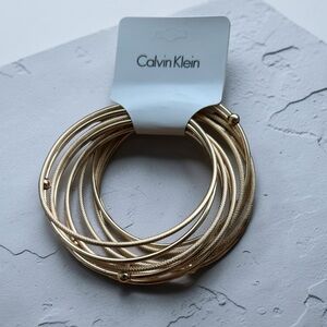 Calvin Klein Gold Bangle Bracelet Set 11 Bangles BNWT
